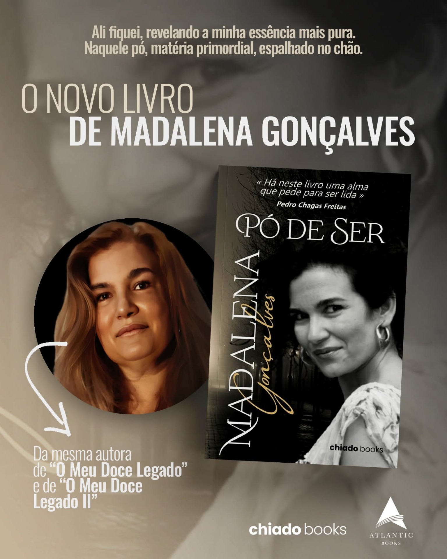 " Pó de Ser " com um blurb de PEDRO CHAGAS FREITAS