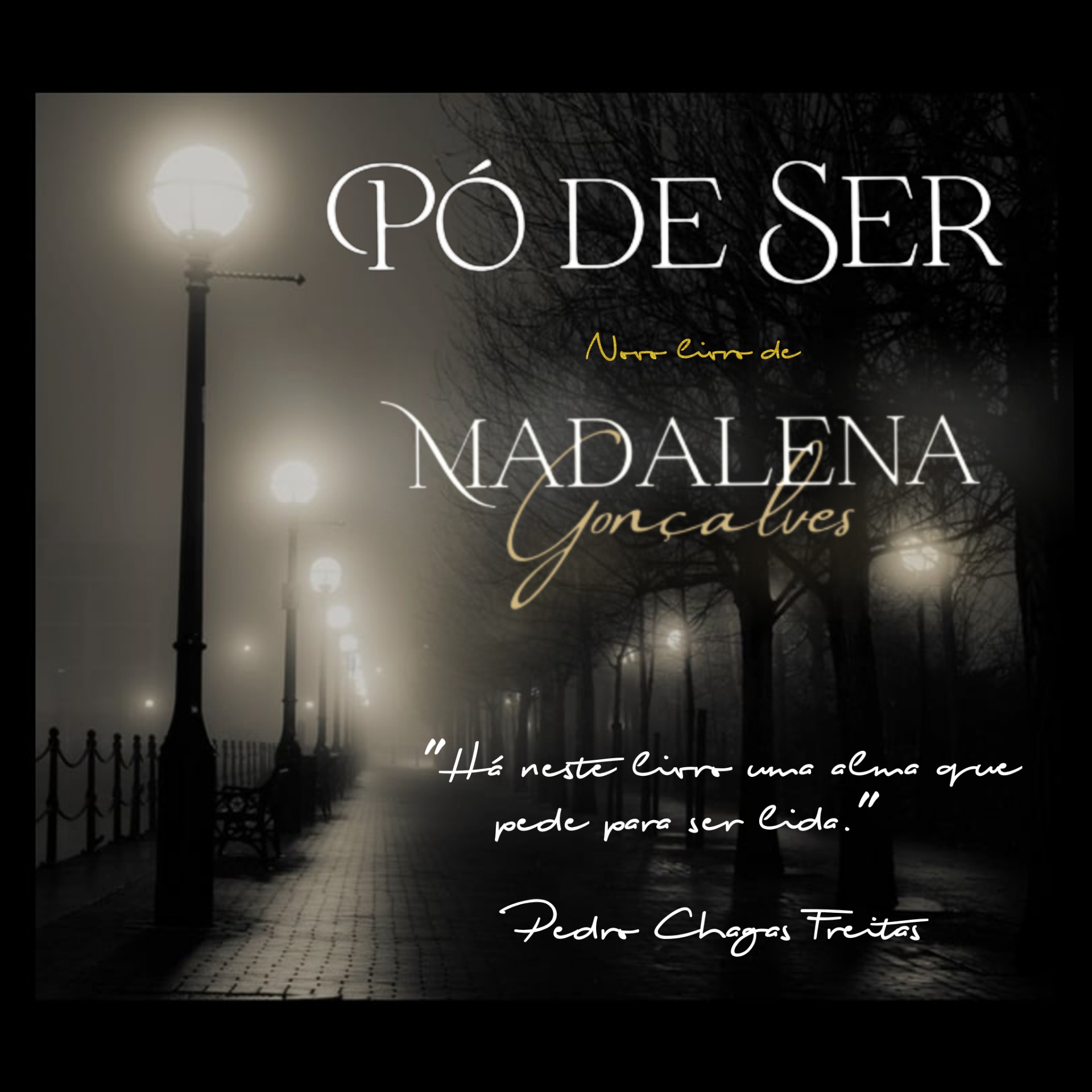 " Pó de Ser " com um blurb de PEDRO CHAGAS FREITAS 